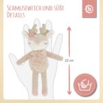 Bieco Kuscheltier Reh Ella mit Rassel | Baby Kuscheltier ab 0 Monate Stofftier Baby Plüschtier Re – Bild 5